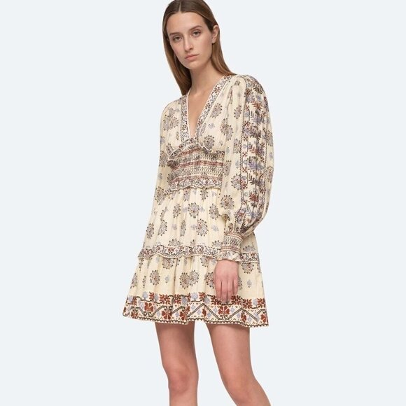 Sea Ellabeth Smocked Waist Embroidered Dress - Picture 6 of 9